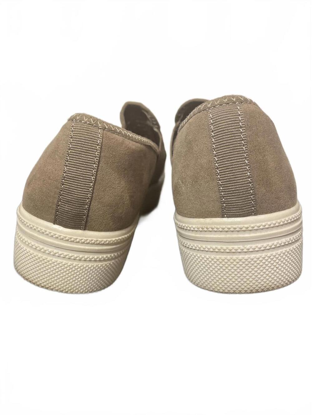 Dolcetta Shoes Women's Size 6 Beige Tan White Slip On Casual Chunky Everyday - Picture 4 of 6